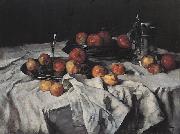 Carl Schuch Still Life with Apples, Wine-Glass and Pewter Jug oil